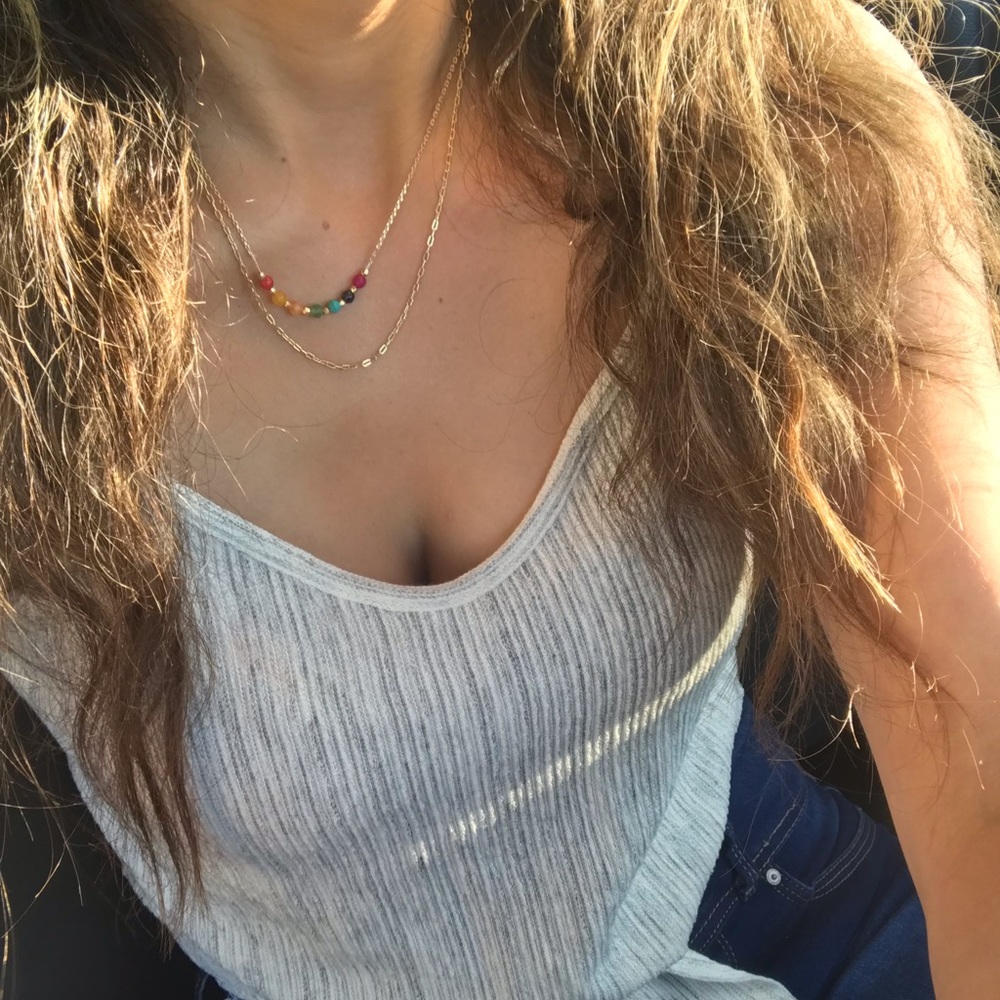 Beautiful necklace. Colorful.